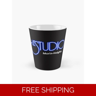 Tall Mug A Black White & Blue Logo MH